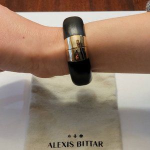 Alexis Bittar lucite hinge bracelet BLACK